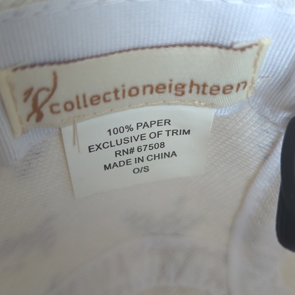 Collectioneighteen Women's Black and White Bird Pattern Y2K Fedora - Picture 2 of 6